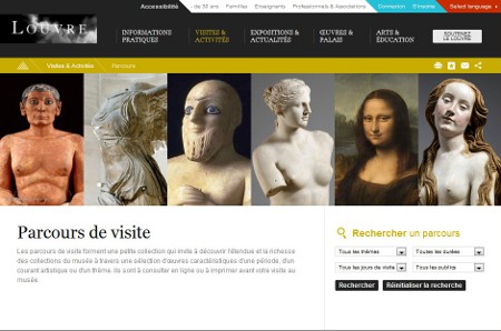 Le nouveau site Internet du musée du Louvre 2