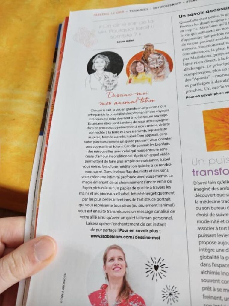 Article dans Happinez d'Isabel Com