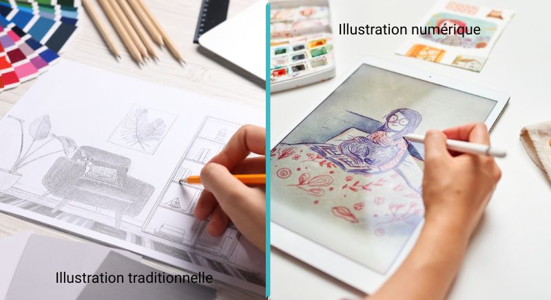 illustration num�rique ou traditionnelle