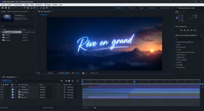 montage adobe after effect