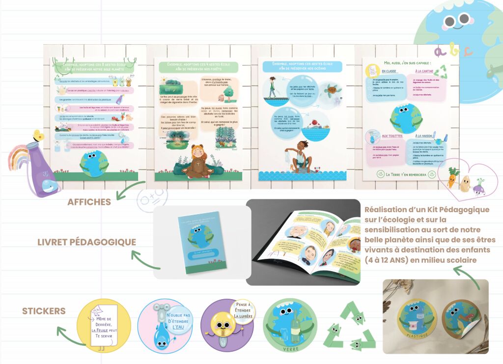 Projet d'illustration réalisé par Julie
