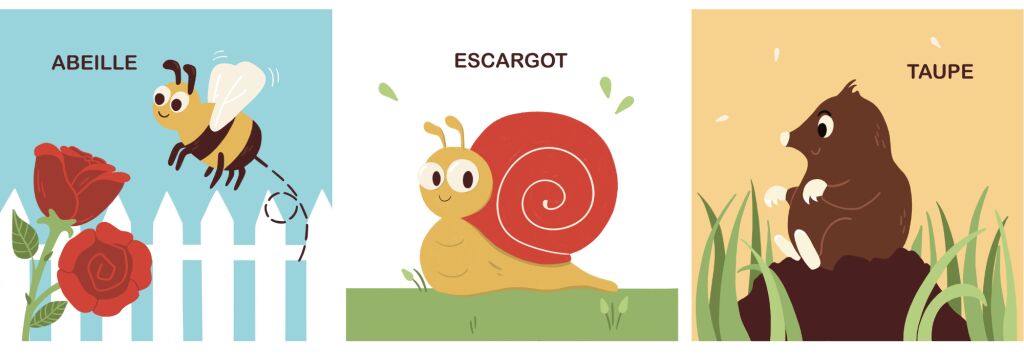 3 illustrations réalisées par Laurence lors de sa formation à l'edaa