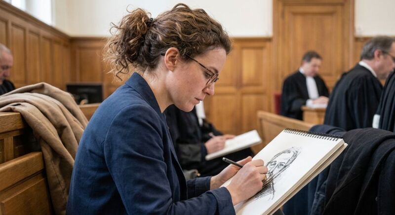 m�tier dessinateur judiciaire
