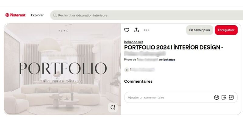 portfolio pinterest