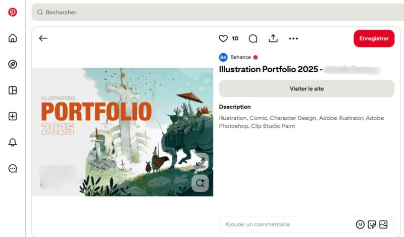 portfolio illustration pinterest
