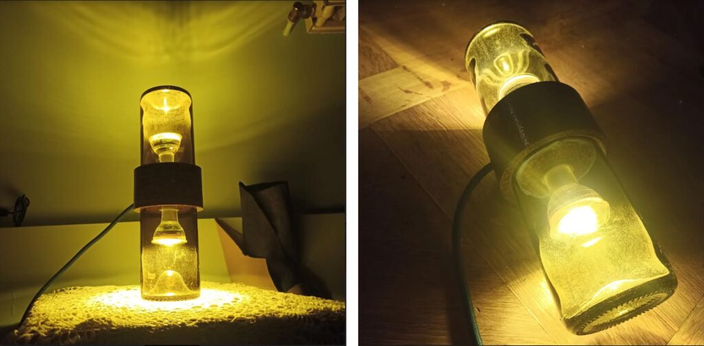 Prototype d'une lampe réalisé par Elise pendant son stage