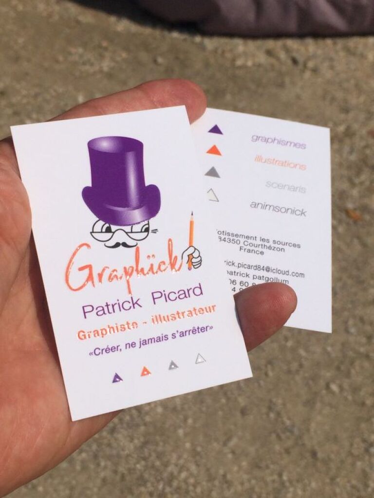 Cartes de visite cres par Patrick