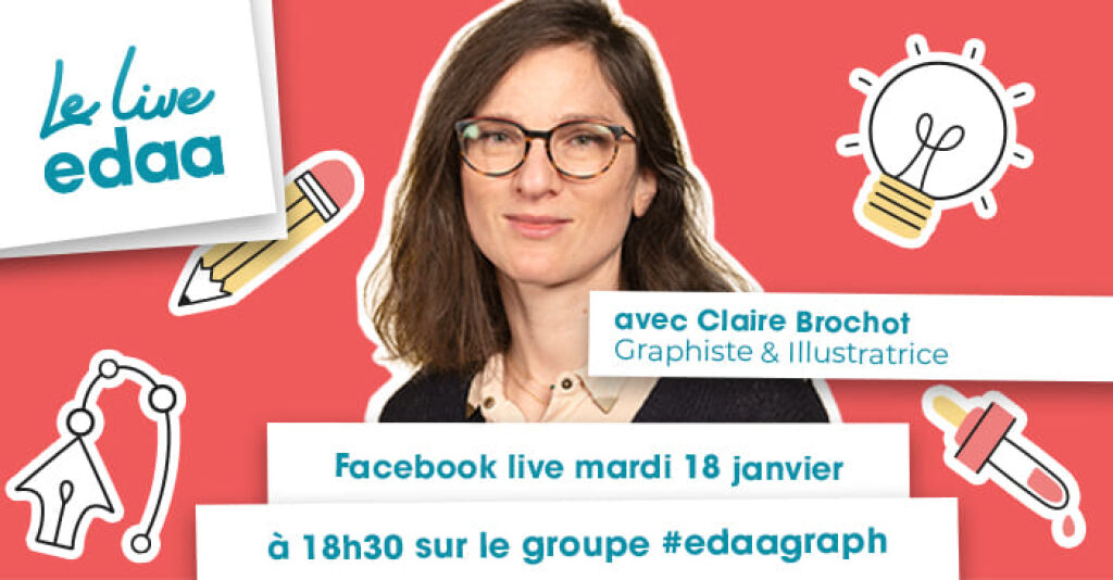 Facebook Live avec le professeur en graphisme Claire Brochot