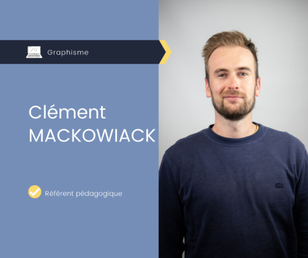 Clément référent pédagogique formation graphisme