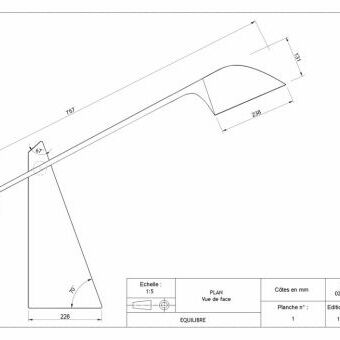 Plan d'un design de lampe