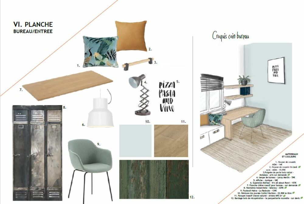 Projet réalisé par Ingrid, élève en formation déco