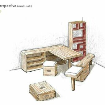 Vue en perspective -  la main